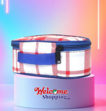 I-10 Stainless Steel Double Decker Lunch Box/Tiffin Box with Bag, Colour Stock per Avalibility, Set of 1